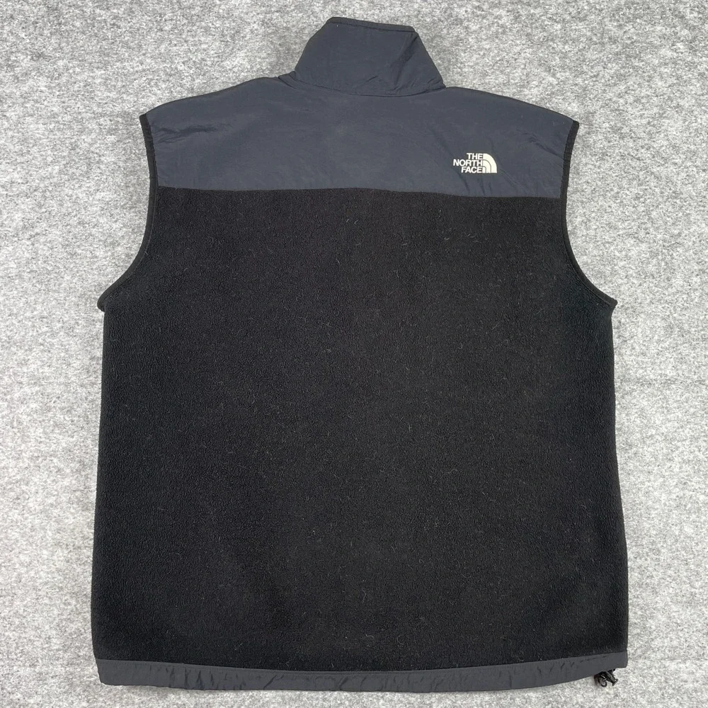The North Face Denali Vest Mens L Black Fleece Full Zip Sleeveless Jacket 13011